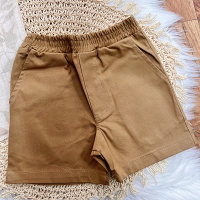 Conj. Camisa Plantas e Bermuda em Sarja - Areia e Marrom